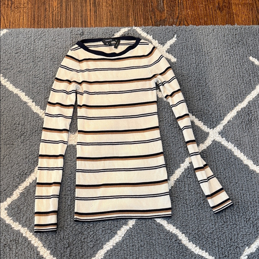 Theory Merino Wool Striped Top